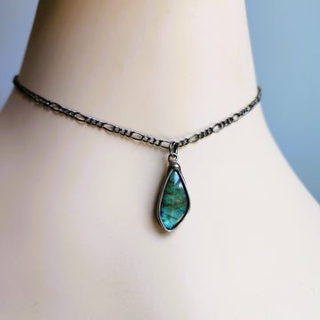 SOLD - Small Labradorite Pendant Necklace