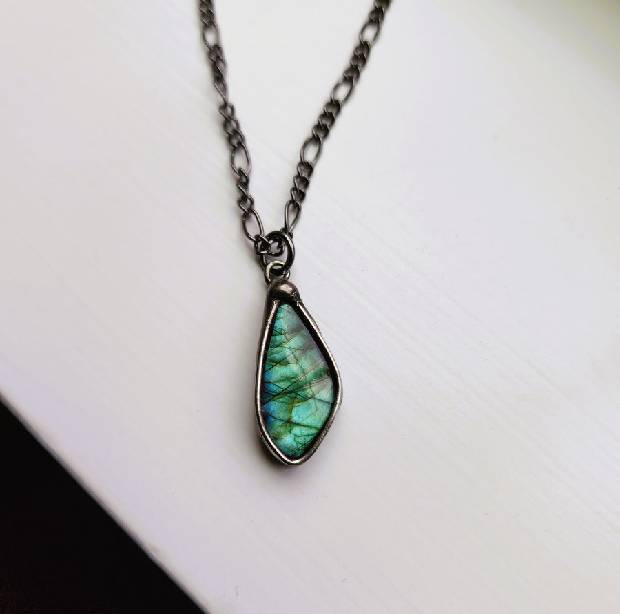 SOLD - Small Labradorite Pendant Necklace