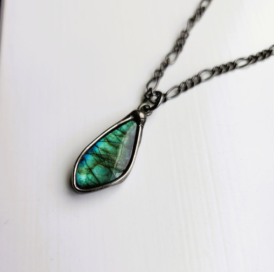 SOLD - Small Labradorite Pendant Necklace