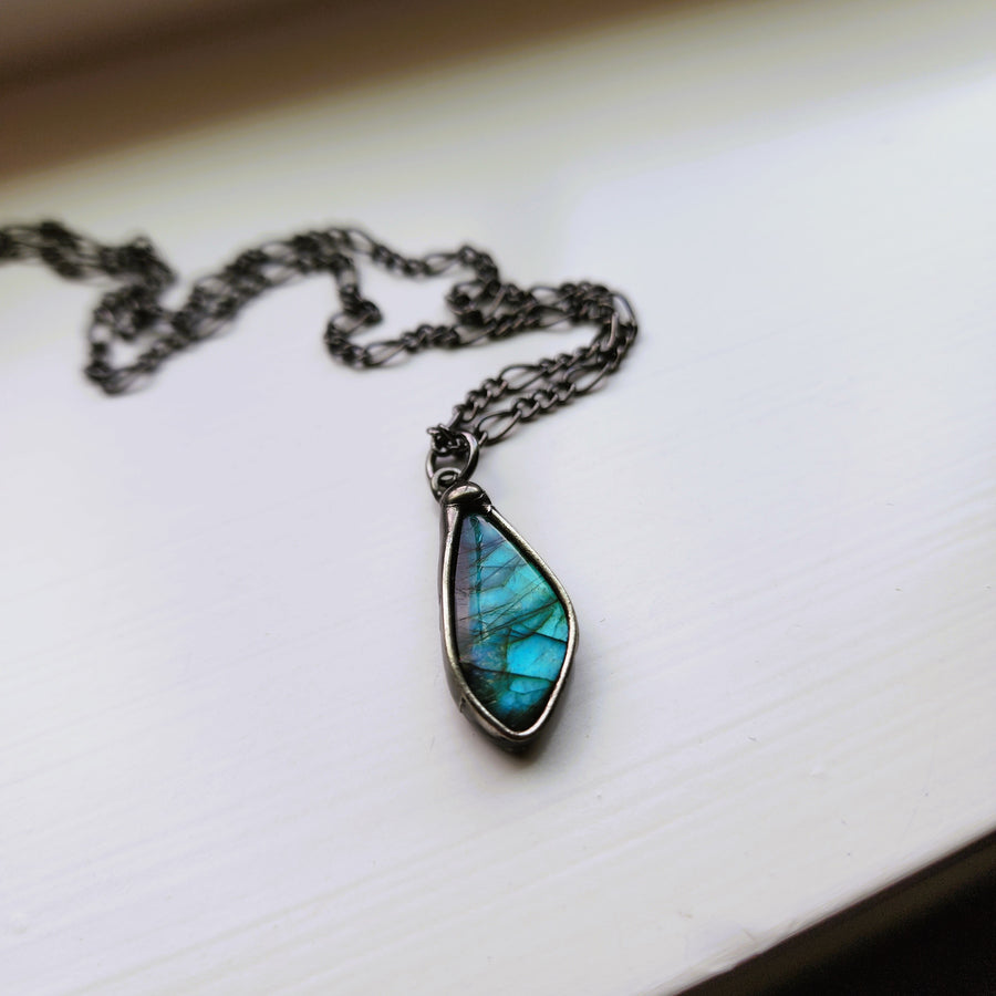 SOLD - Small Labradorite Pendant Necklace