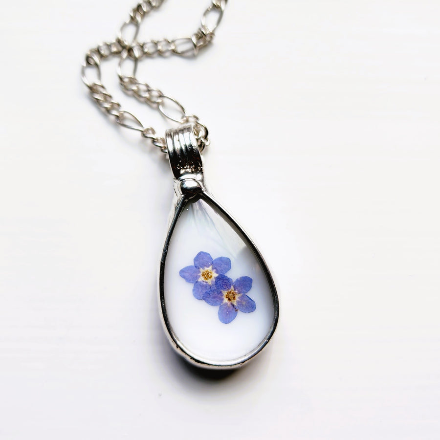 Forget Me Nots on Real Stained Glass