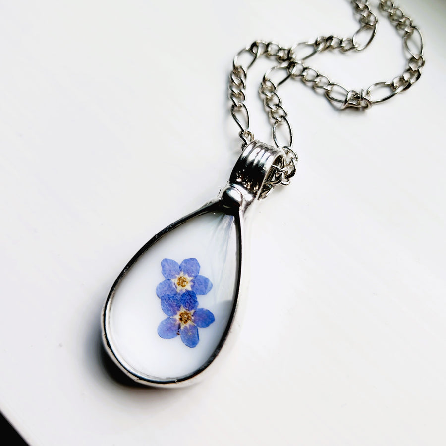 Forget Me Nots on Real Stained Glass