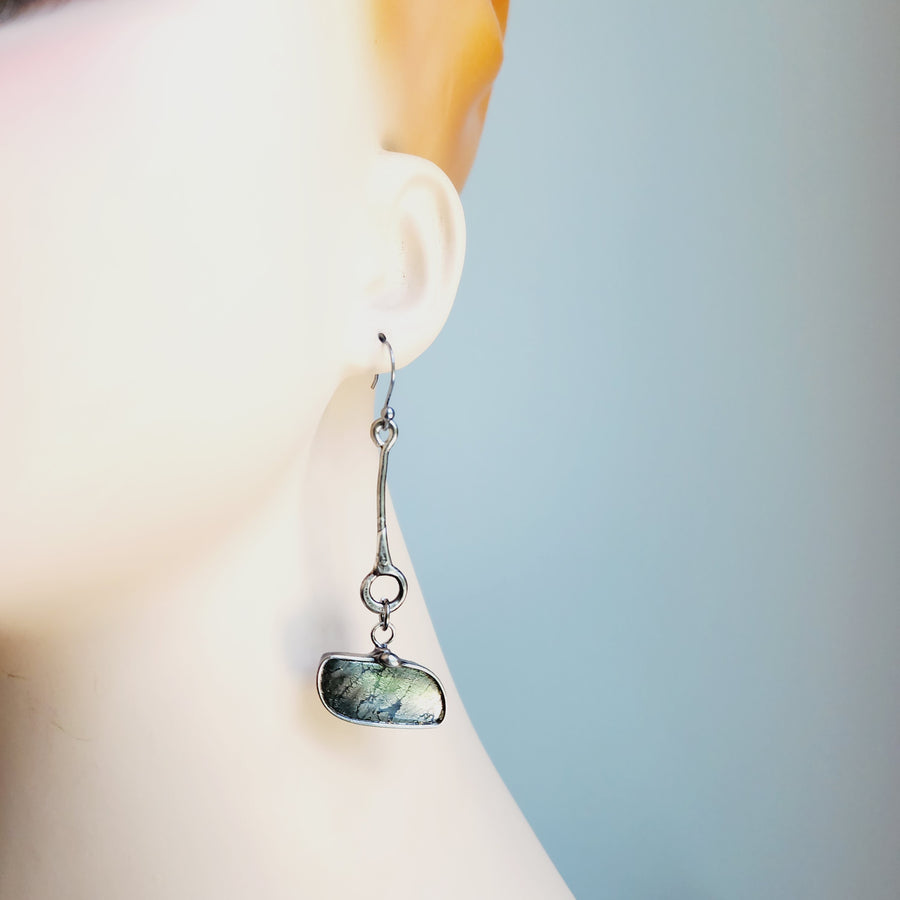 Long Drop Marcasite Earrings