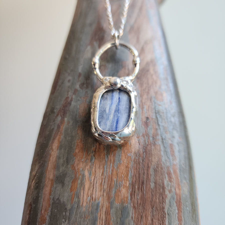 Kyanite Oval Pendant Necklace