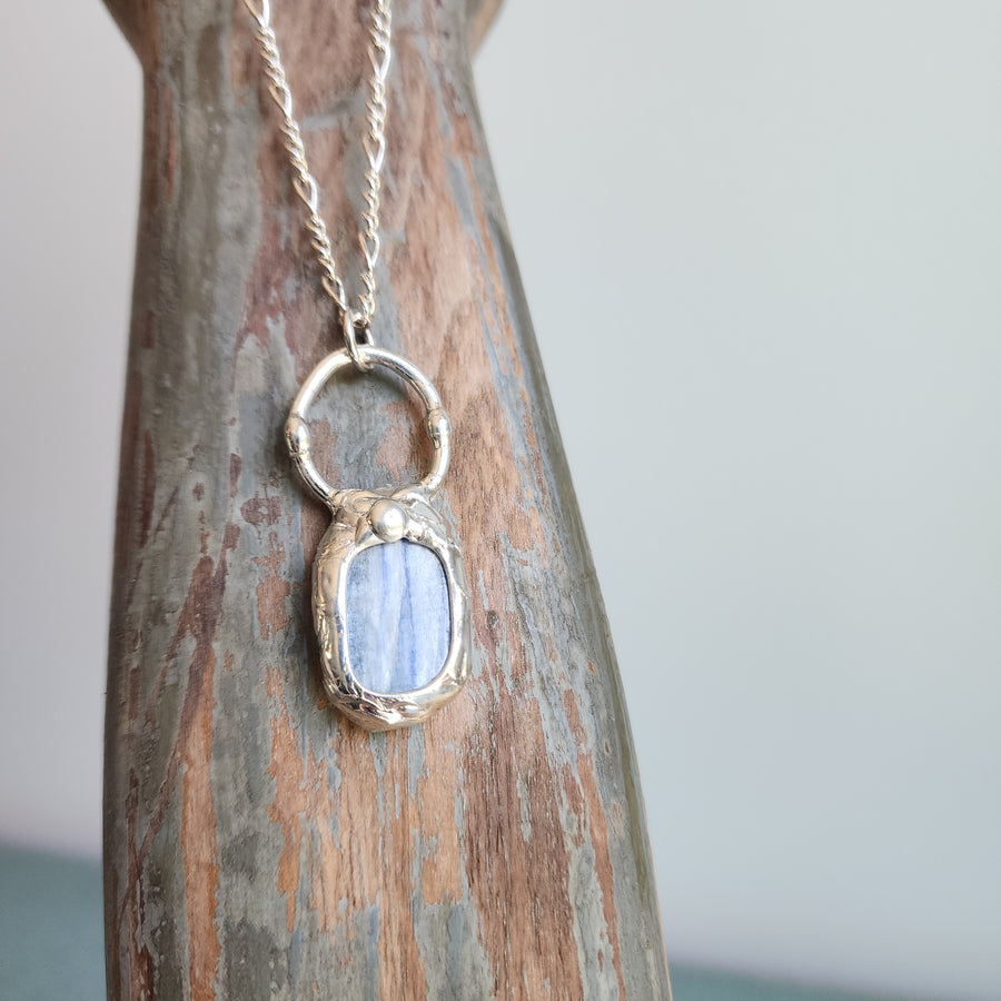 Kyanite Oval Pendant Necklace