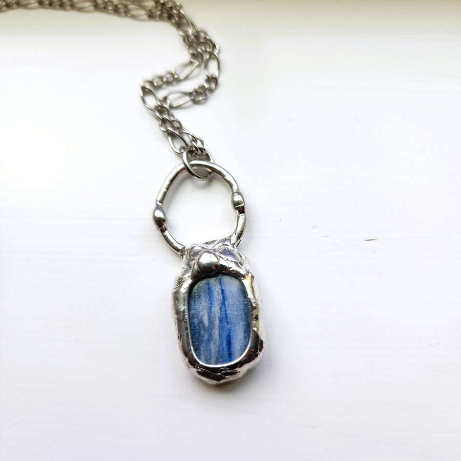 Kyanite Oval Pendant Necklace