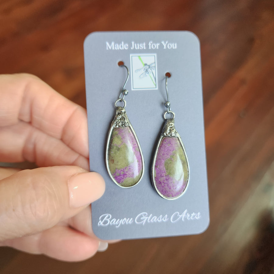Purple Jasper Gemstone Earrings - SOLD