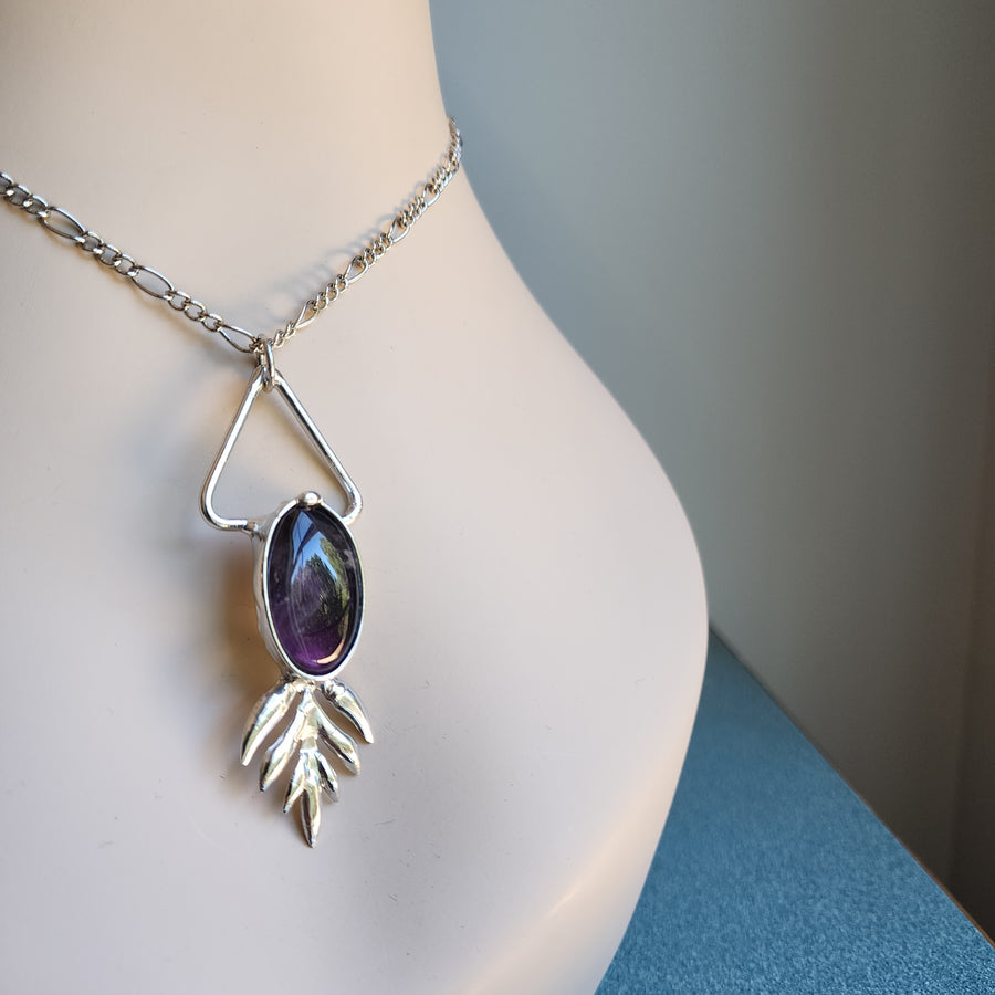 SOLD - Large Amethyst Gemstone Necklace