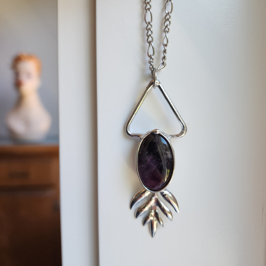 SOLD - Large Amethyst Gemstone Necklace