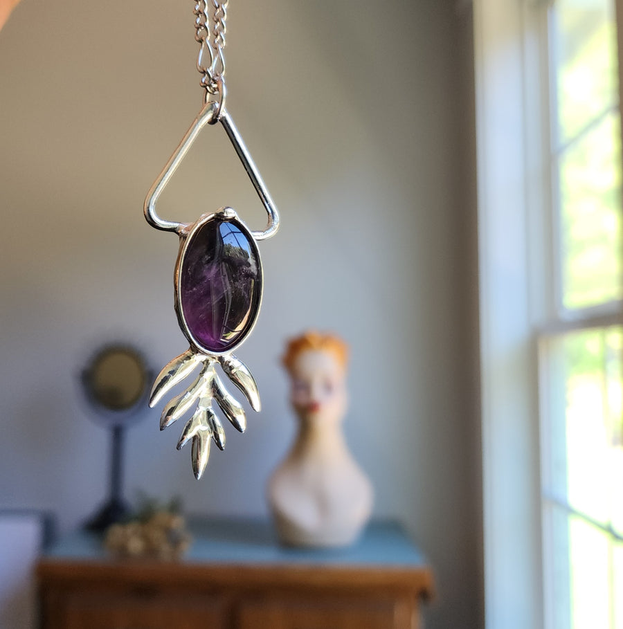SOLD - Large Amethyst Gemstone Necklace