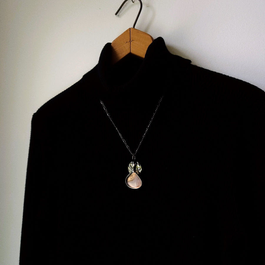SOLD - Pale Blue Chardonnay Gemstone Pendant Necklace