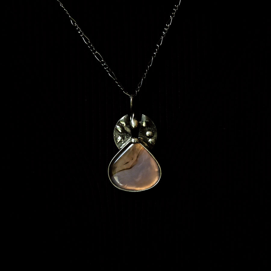 SOLD - Pale Blue Chardonnay Gemstone Pendant Necklace