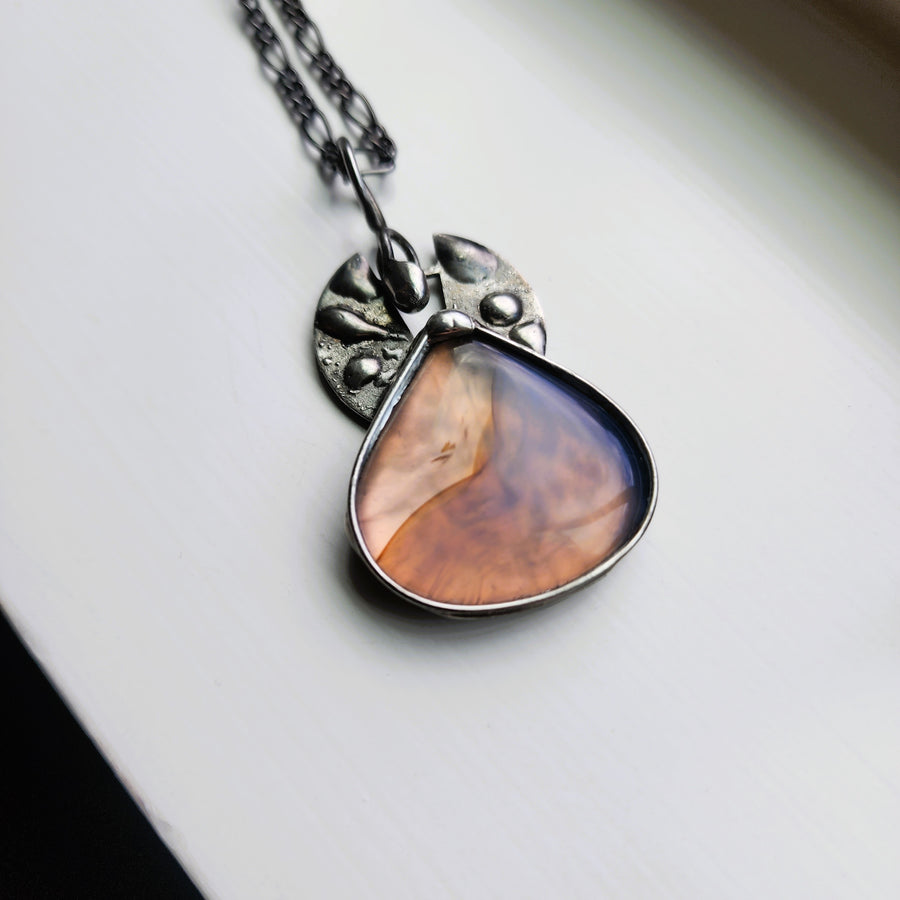 SOLD - Pale Blue Chardonnay Gemstone Pendant Necklace