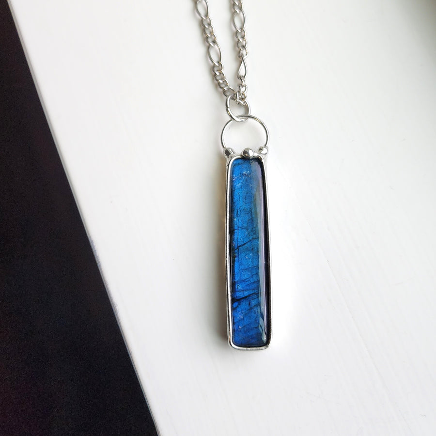 Vibrant Cobalt Blue Labradorite Pendant - SOLD