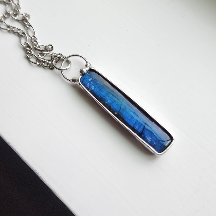 Vibrant Cobalt Blue Labradorite Pendant - SOLD