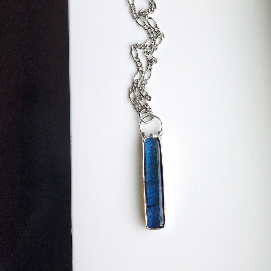 Vibrant Cobalt Blue Labradorite Pendant - SOLD