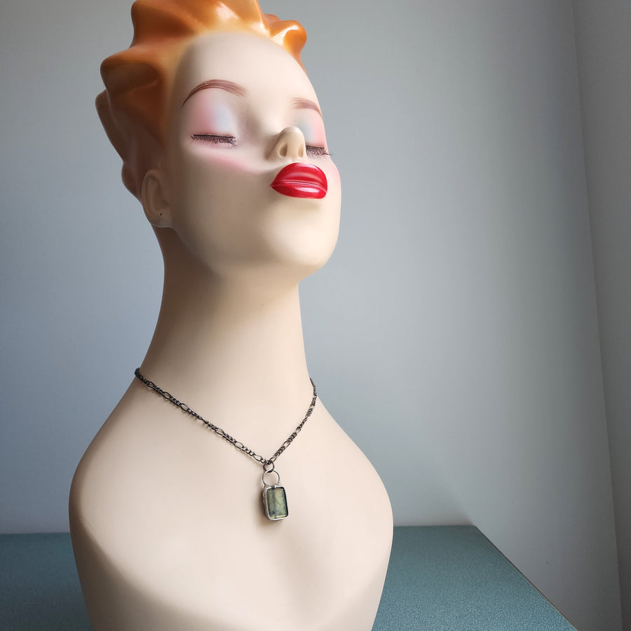 SOLD - Gold Nugget Labradorite Pendant Necklace