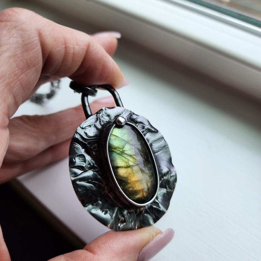 SOLD - Labradorite Statement Necklace