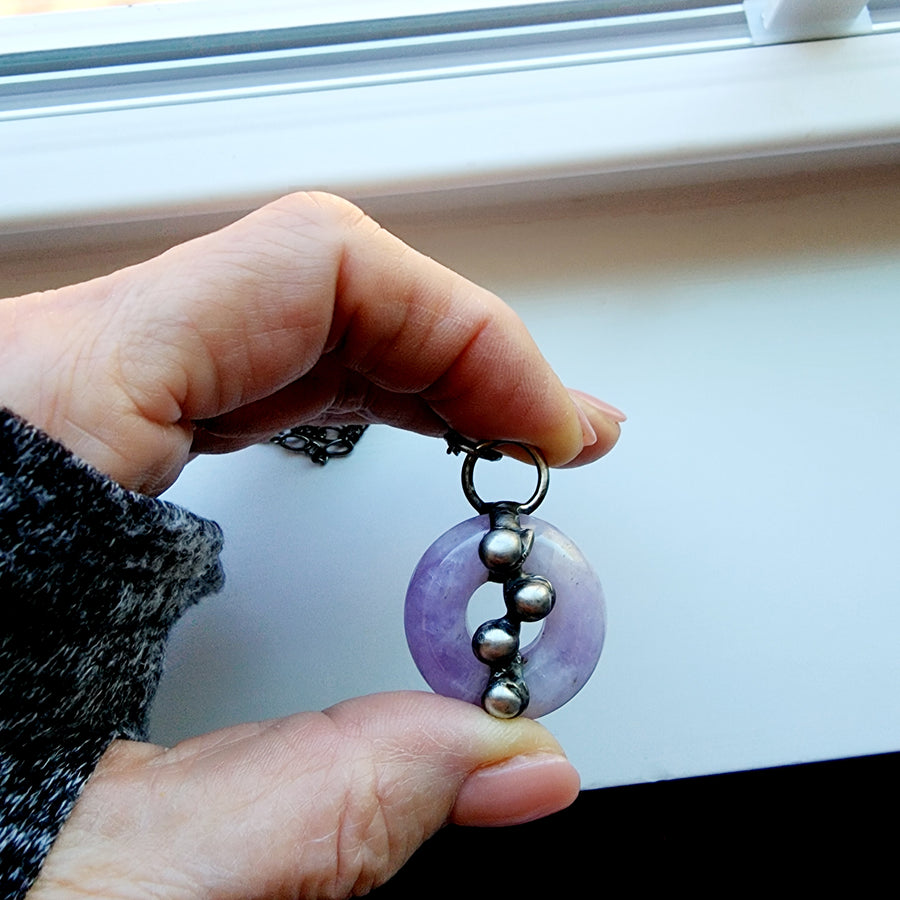 SOLD - Lavender Pendant, Amethyst Necklace