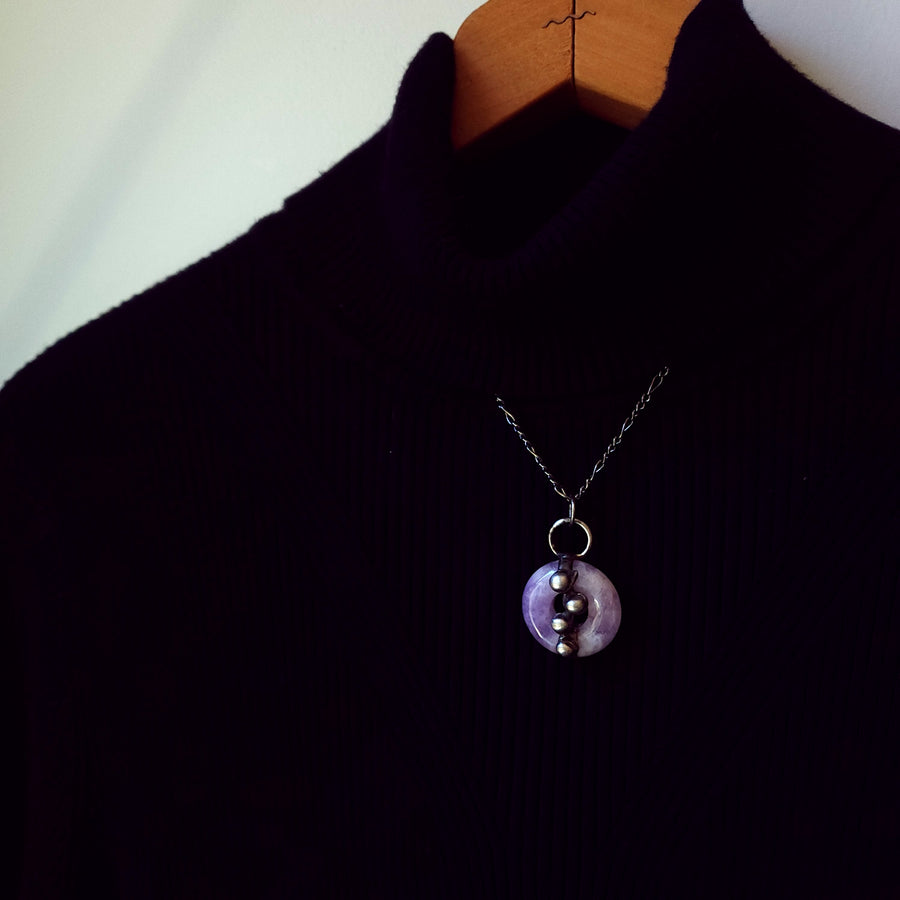 SOLD - Lavender Pendant, Amethyst Necklace