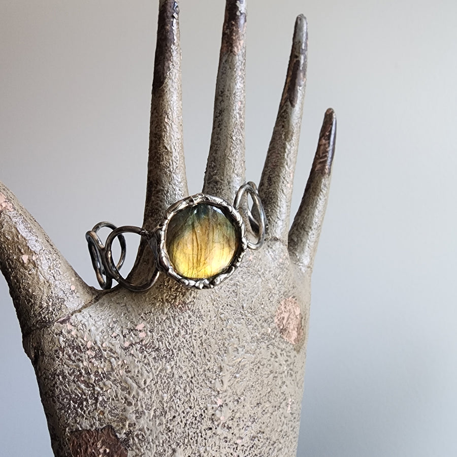 SOLD - Flashy Labradorite Cuff Bracelet