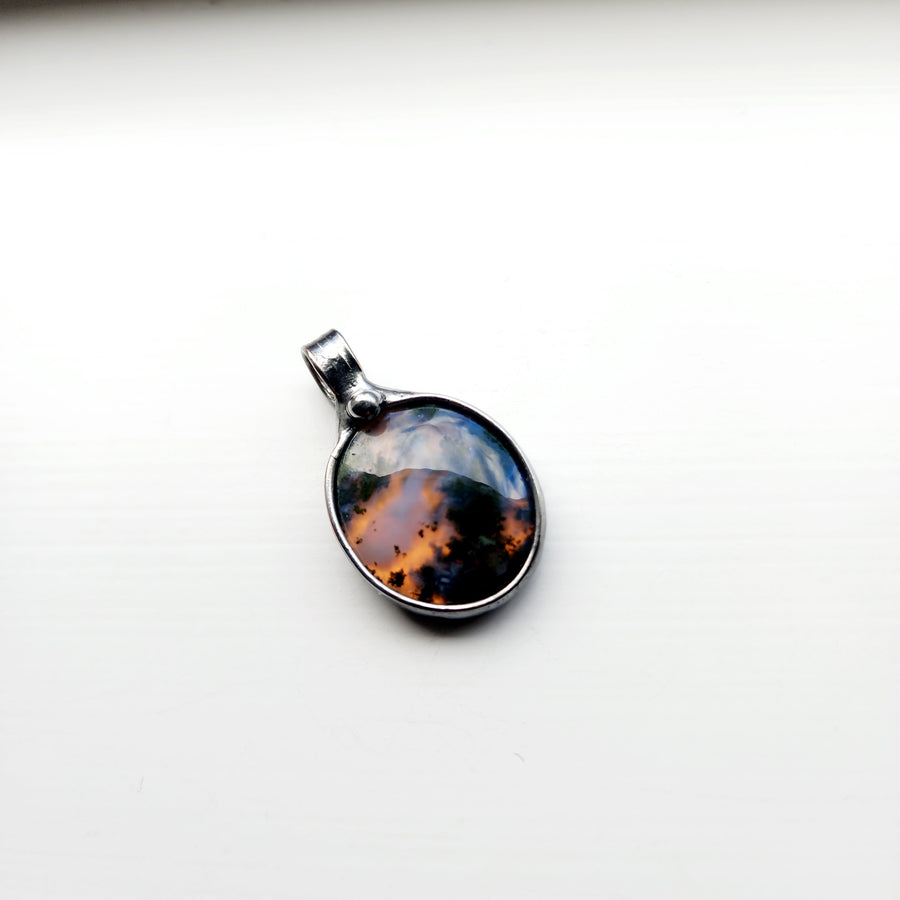 SOLD - Unusual Jewelry, Moss Agate Necklace 3