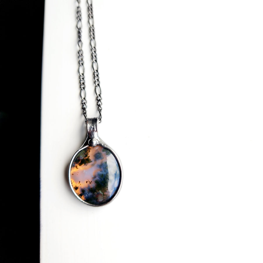 SOLD - Unusual Jewelry, Moss Agate Necklace 3