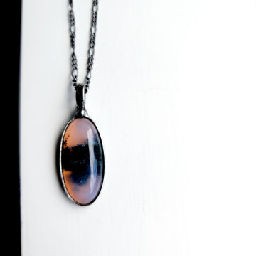 SOLD - Unique Pendant, Moss Agate Necklace 2
