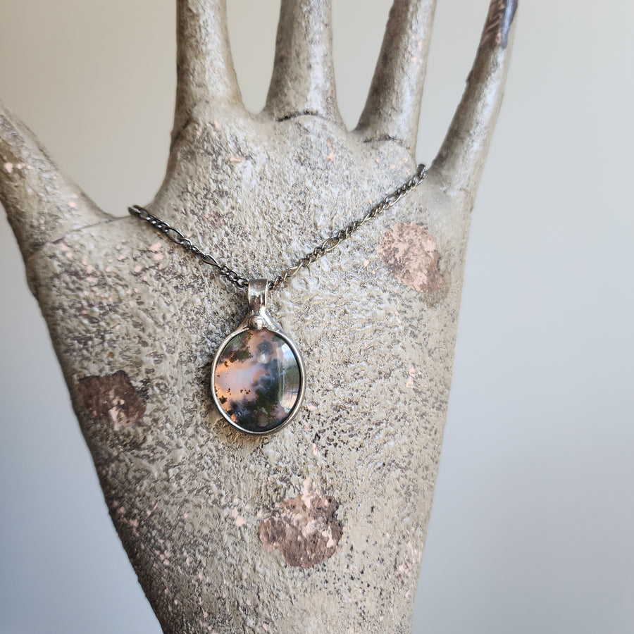 SOLD - Unusual Jewelry, Moss Agate Necklace 3