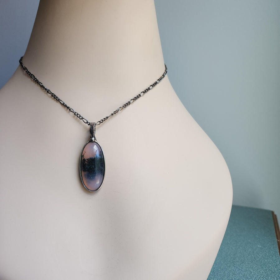SOLD - Unique Pendant, Moss Agate Necklace 2
