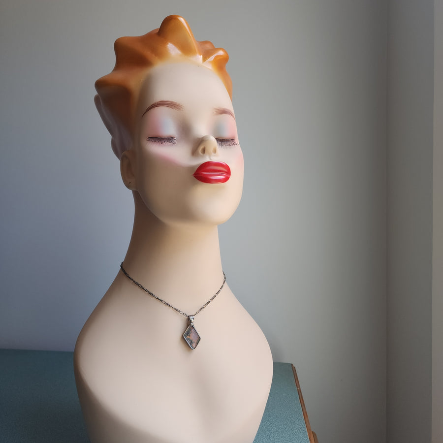 SOLD - Unique Pendant, Moss Agate Necklace 1