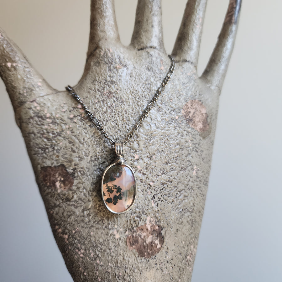Unusual Pendant, Moss Agate Necklace 4