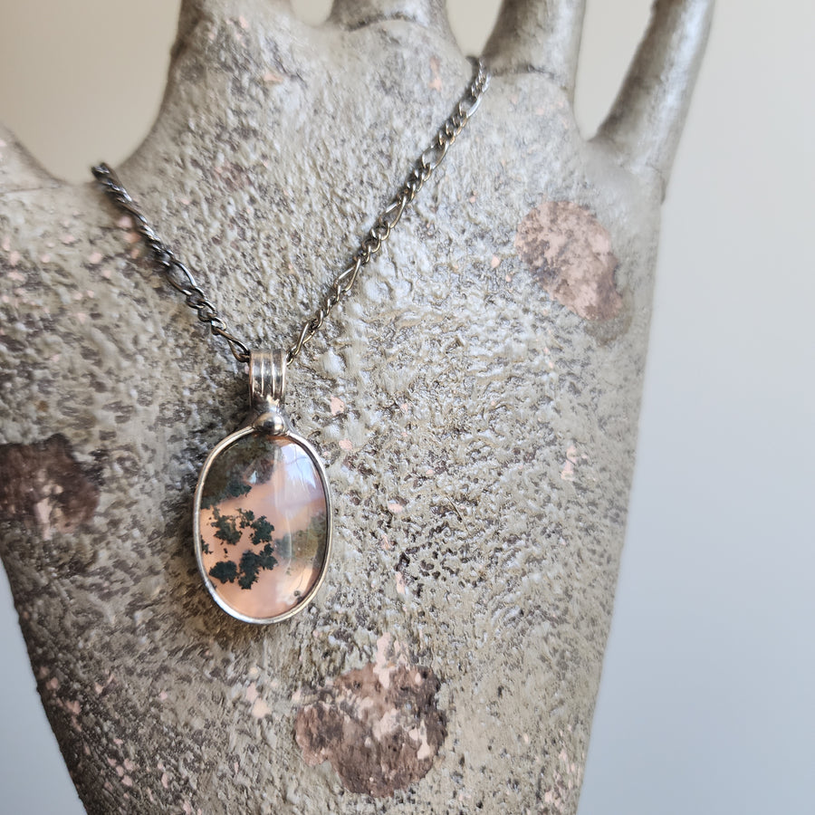 Unusual Pendant, Moss Agate Necklace 4