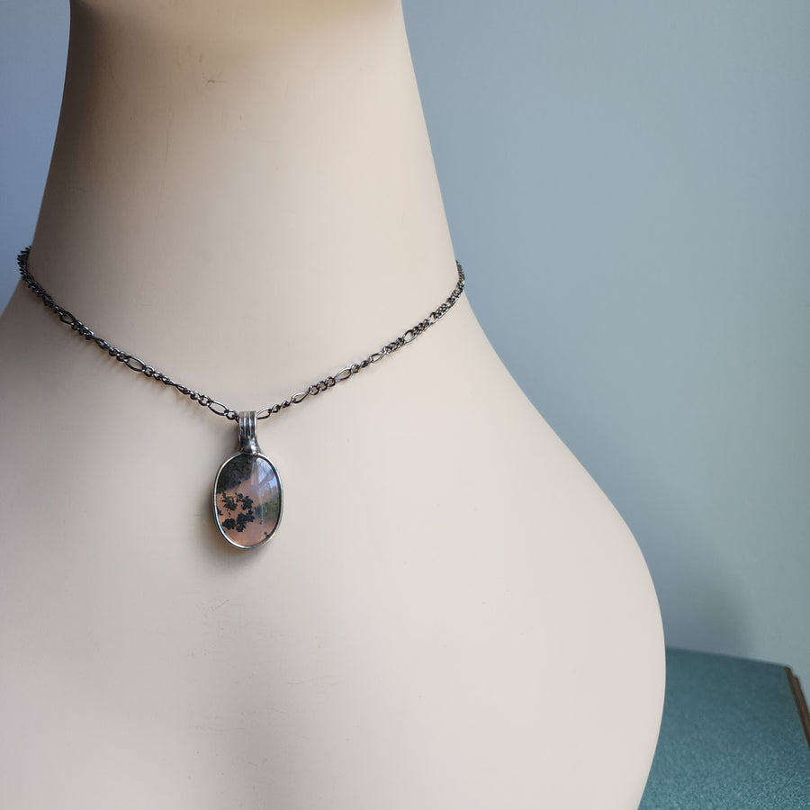 Unusual Pendant, Moss Agate Necklace 4