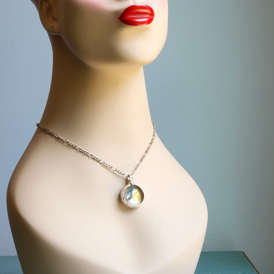 SOLD - Parrot Feather Pendant