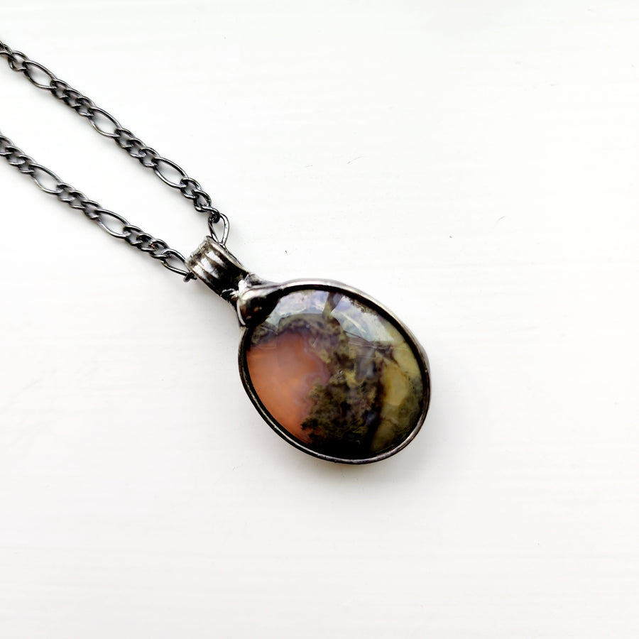 Mysterious Moss Agate Pendant Necklace
