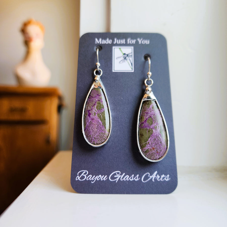 Purple Jasper Gemstone Earrings