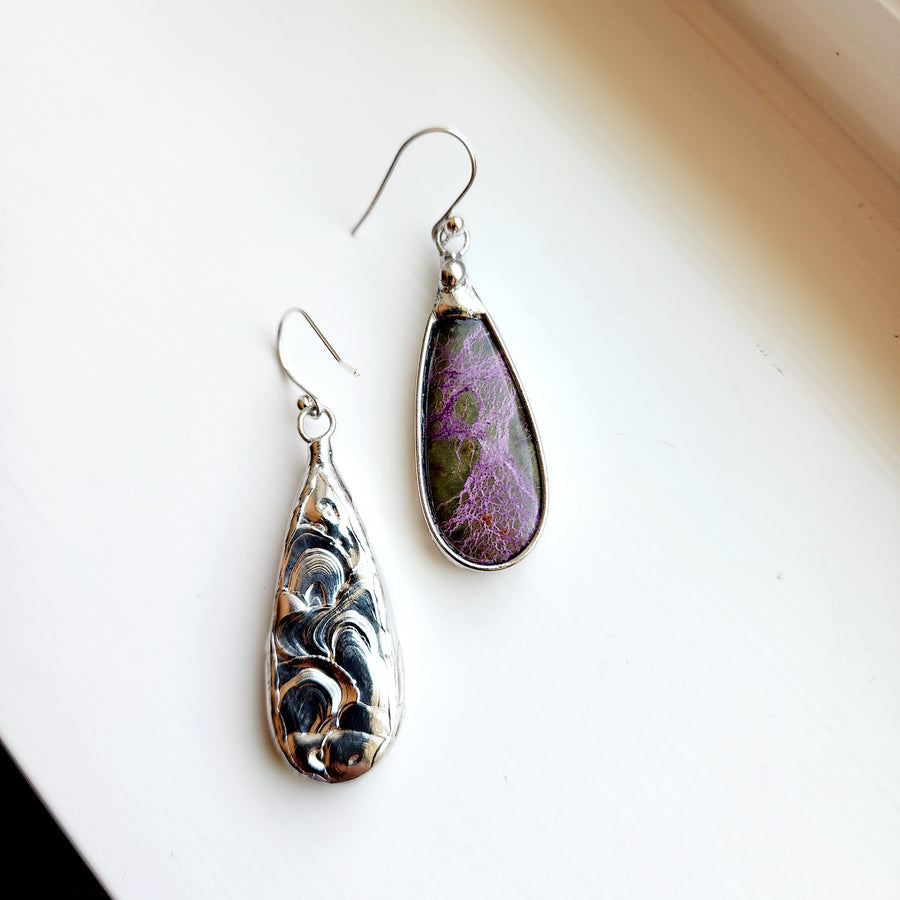 Purple Jasper Gemstone Earrings