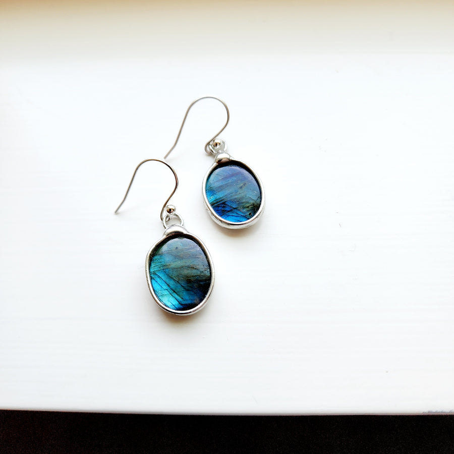 Blue Labradorite Earrings