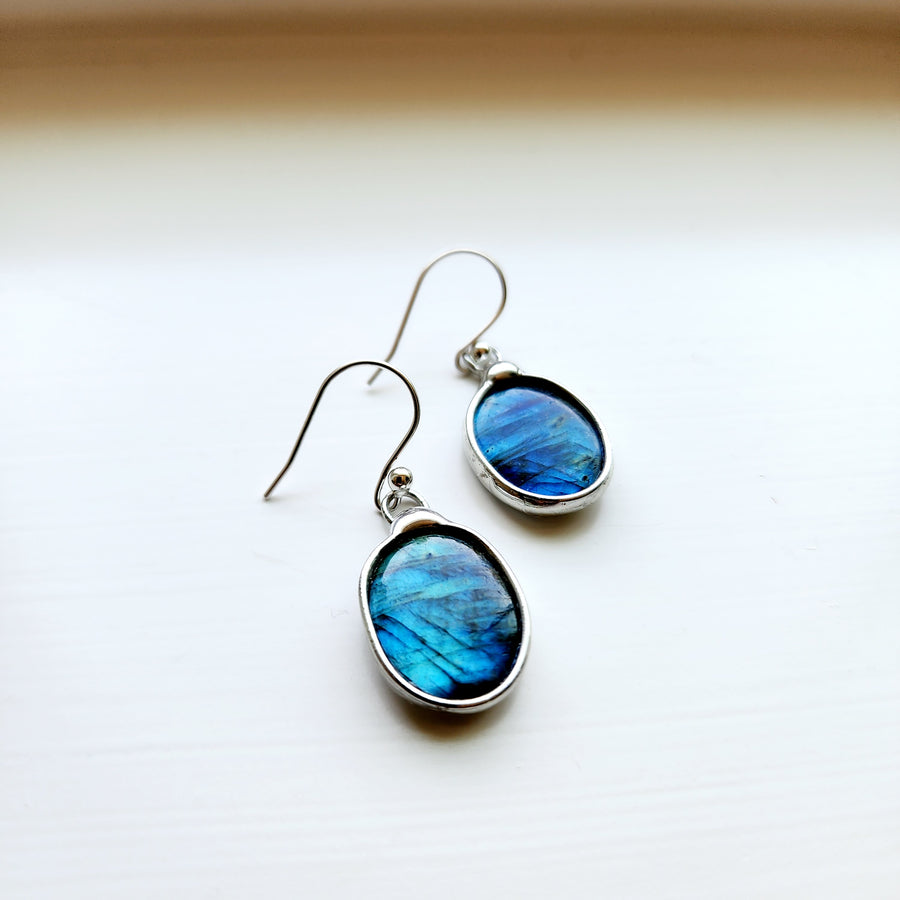 Blue Labradorite Earrings