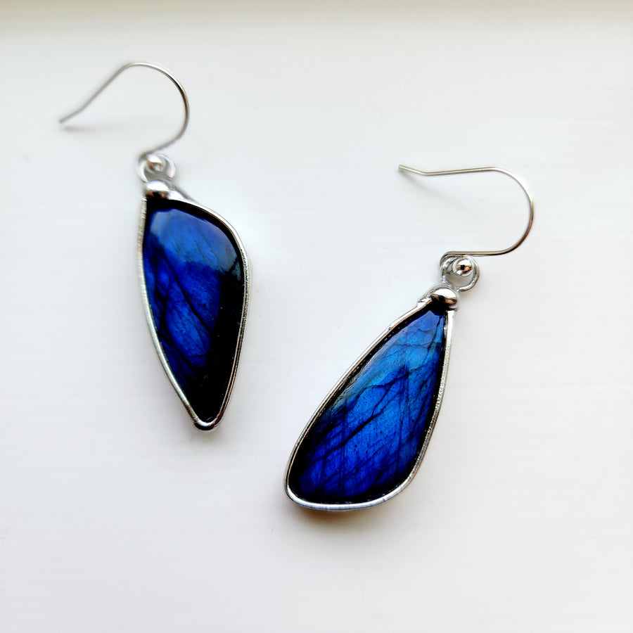 Asymmetrical Labradorite Earrings