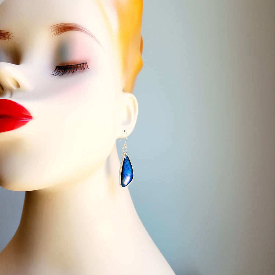 Asymmetrical Labradorite Earrings