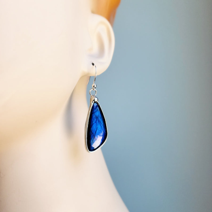 Asymmetrical Labradorite Earrings