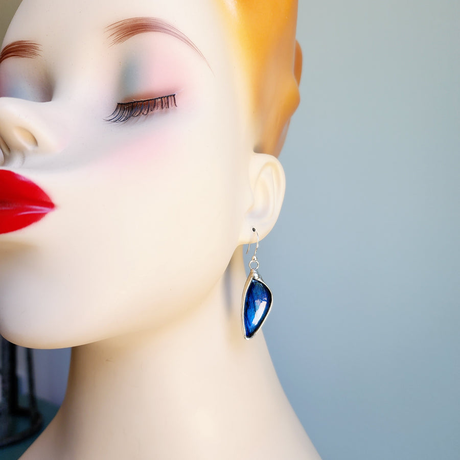 Asymmetrical Labradorite Earrings