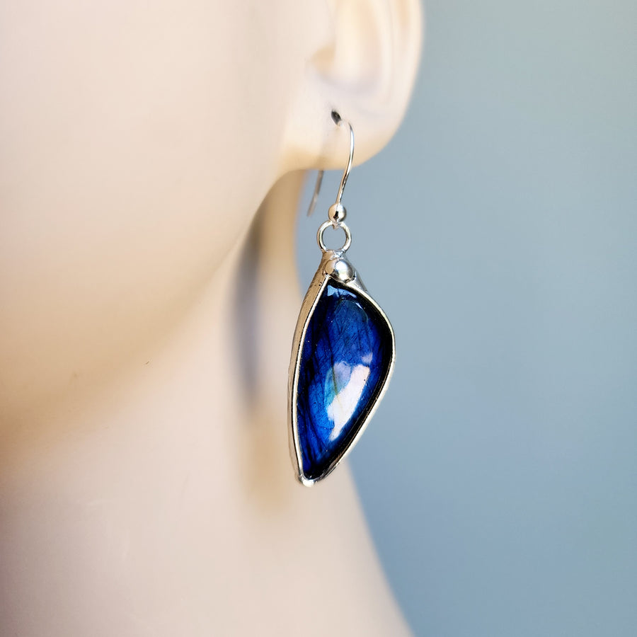Asymmetrical Labradorite Earrings