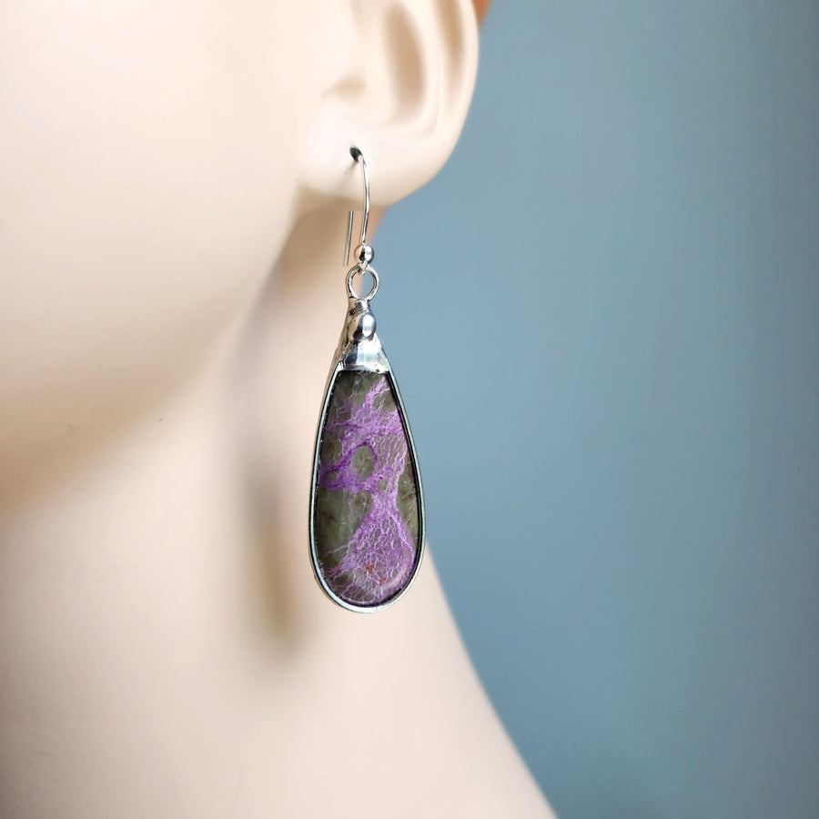 Purple Jasper Gemstone Earrings