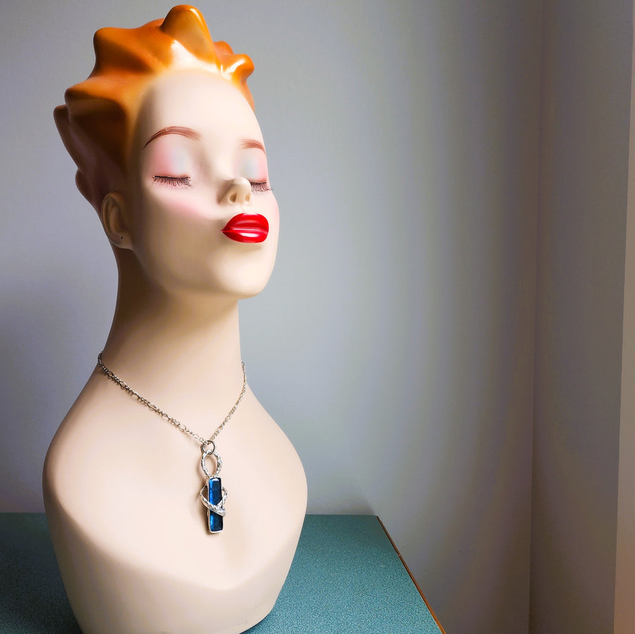 SOLD - Brilliant Blue Labradorite Pendant Necklace