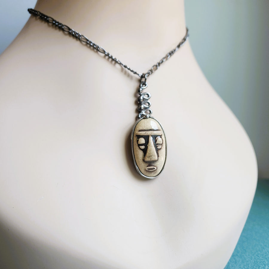 Face Pendant Necklace 1