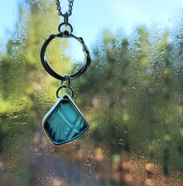SOLD - Green Beach Glass Pendant Necklace