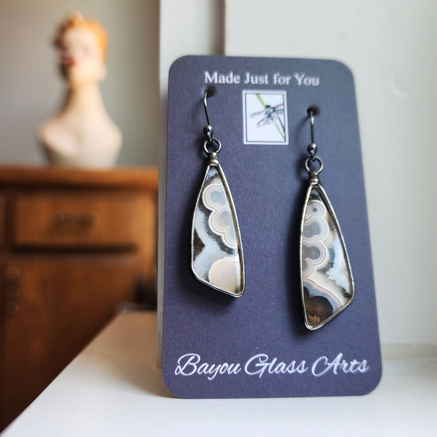 SOLD - Funky Ocean Jasper Earrings